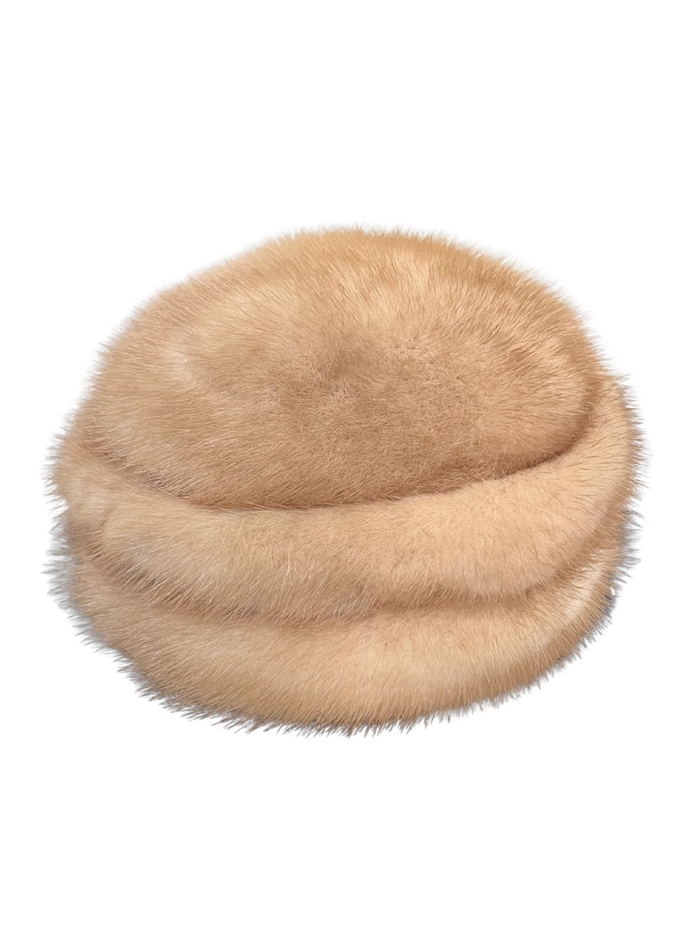 VTG Jacobsons Blonde Pastel Mink Fur Hat Small Medium Old Money Winter Cloche